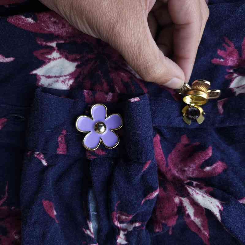Cubre boton -Flora violeta- miniatura 2