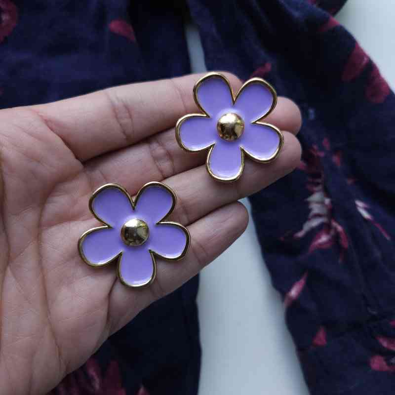 Cubre boton -Flora violeta- miniatura 3