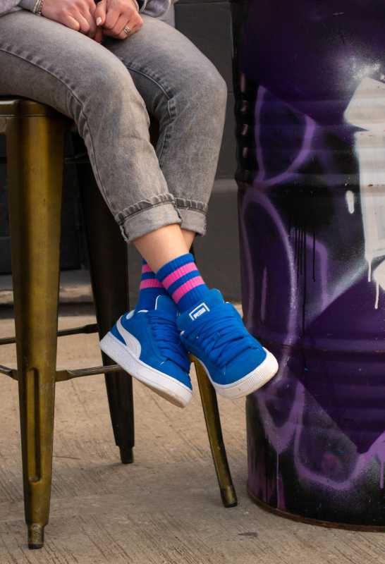 Tenis Entrelazando Colores - Francia Rosa miniatura 2