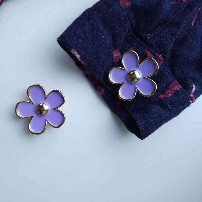 Cubre boton -Flora violeta-
