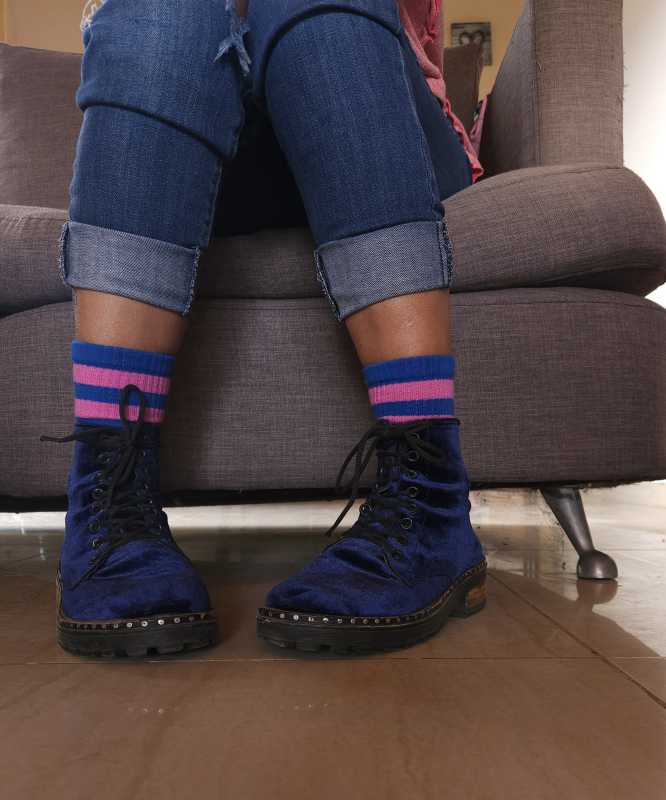 Tenis Entrelazando Colores - Francia Rosa - imagen 1