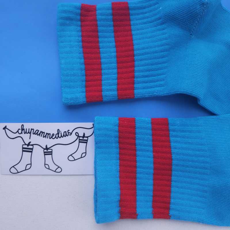 Tenis Entrelazando Colores - Turquesa Rojo - imagen 1